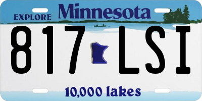 MN license plate 817LSI