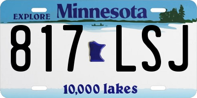 MN license plate 817LSJ