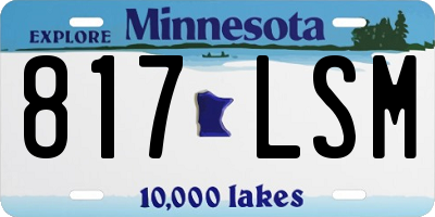 MN license plate 817LSM