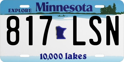 MN license plate 817LSN