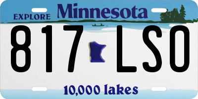 MN license plate 817LSO
