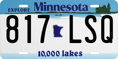 MN license plate 817LSQ
