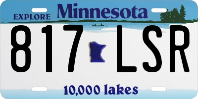 MN license plate 817LSR