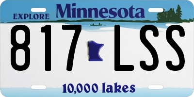 MN license plate 817LSS
