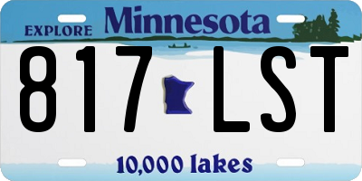 MN license plate 817LST