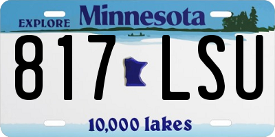 MN license plate 817LSU