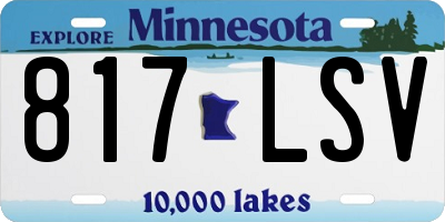 MN license plate 817LSV