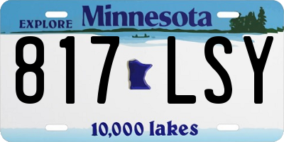 MN license plate 817LSY