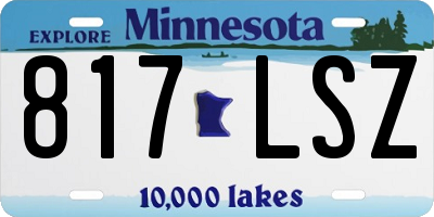 MN license plate 817LSZ