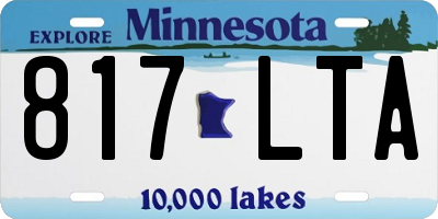 MN license plate 817LTA