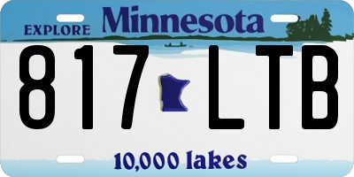 MN license plate 817LTB