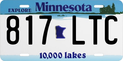 MN license plate 817LTC
