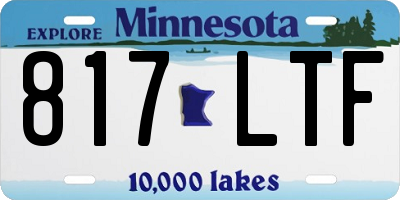 MN license plate 817LTF