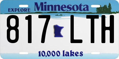 MN license plate 817LTH