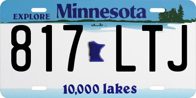 MN license plate 817LTJ