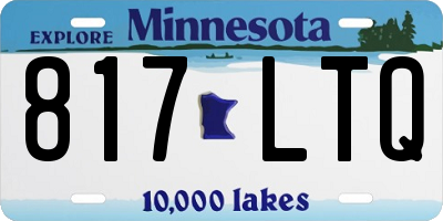 MN license plate 817LTQ
