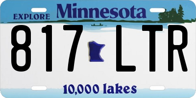 MN license plate 817LTR
