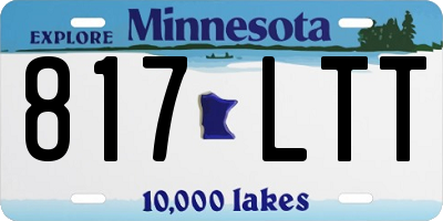 MN license plate 817LTT