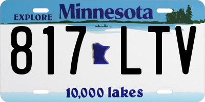 MN license plate 817LTV