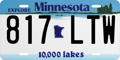MN license plate 817LTW