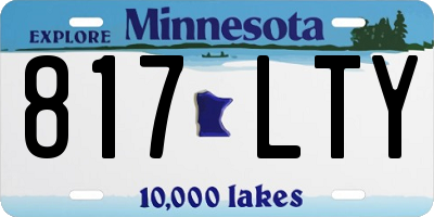 MN license plate 817LTY