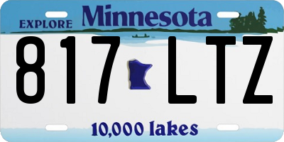 MN license plate 817LTZ