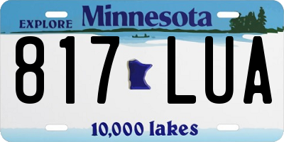 MN license plate 817LUA