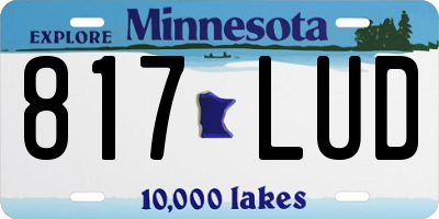 MN license plate 817LUD