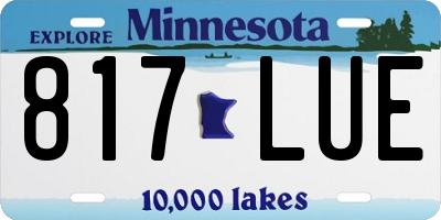 MN license plate 817LUE