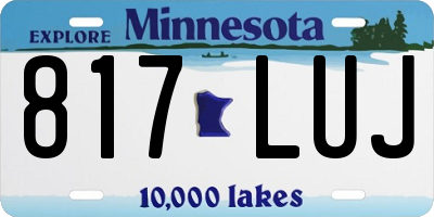 MN license plate 817LUJ