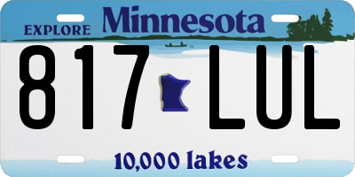 MN license plate 817LUL