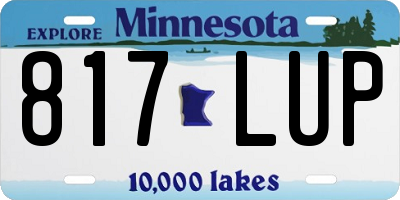 MN license plate 817LUP