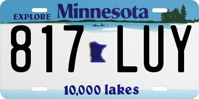 MN license plate 817LUY