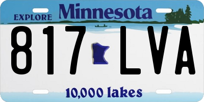 MN license plate 817LVA