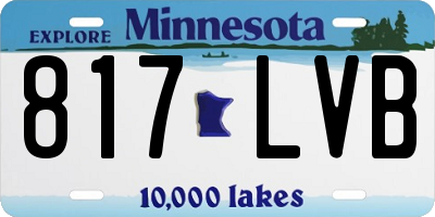 MN license plate 817LVB