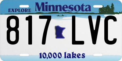 MN license plate 817LVC