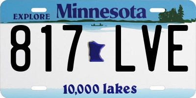 MN license plate 817LVE