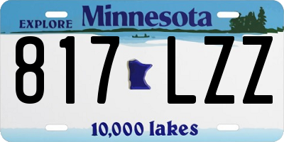 MN license plate 817LZZ