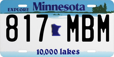 MN license plate 817MBM