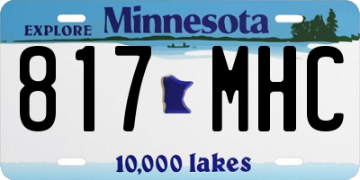 MN license plate 817MHC