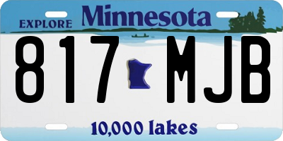 MN license plate 817MJB