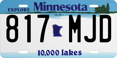 MN license plate 817MJD
