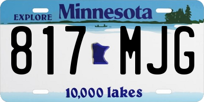 MN license plate 817MJG