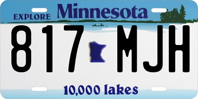 MN license plate 817MJH