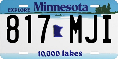 MN license plate 817MJI