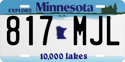 MN license plate 817MJL