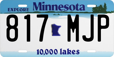 MN license plate 817MJP