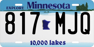 MN license plate 817MJQ