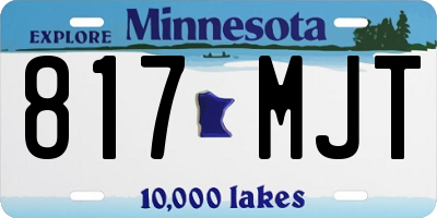 MN license plate 817MJT