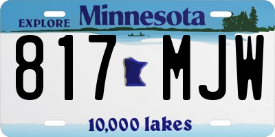 MN license plate 817MJW